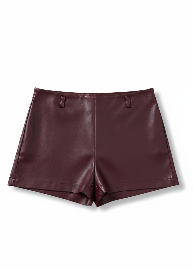 Mini short confeccionado en cuerina stone, una tela de textura suave con acabado elegante que cede y se adapta al cuerpo, ofreciendo un calce cómodo y favorecedor.

Presenta un diseño limpio y minimal, con tiro medio y silueta recta, ideal para estilizar la figura. Cuenta con cierre invisible al costado, que mantiene un acabado prolijo sin interrumpir la estética de la prenda.

